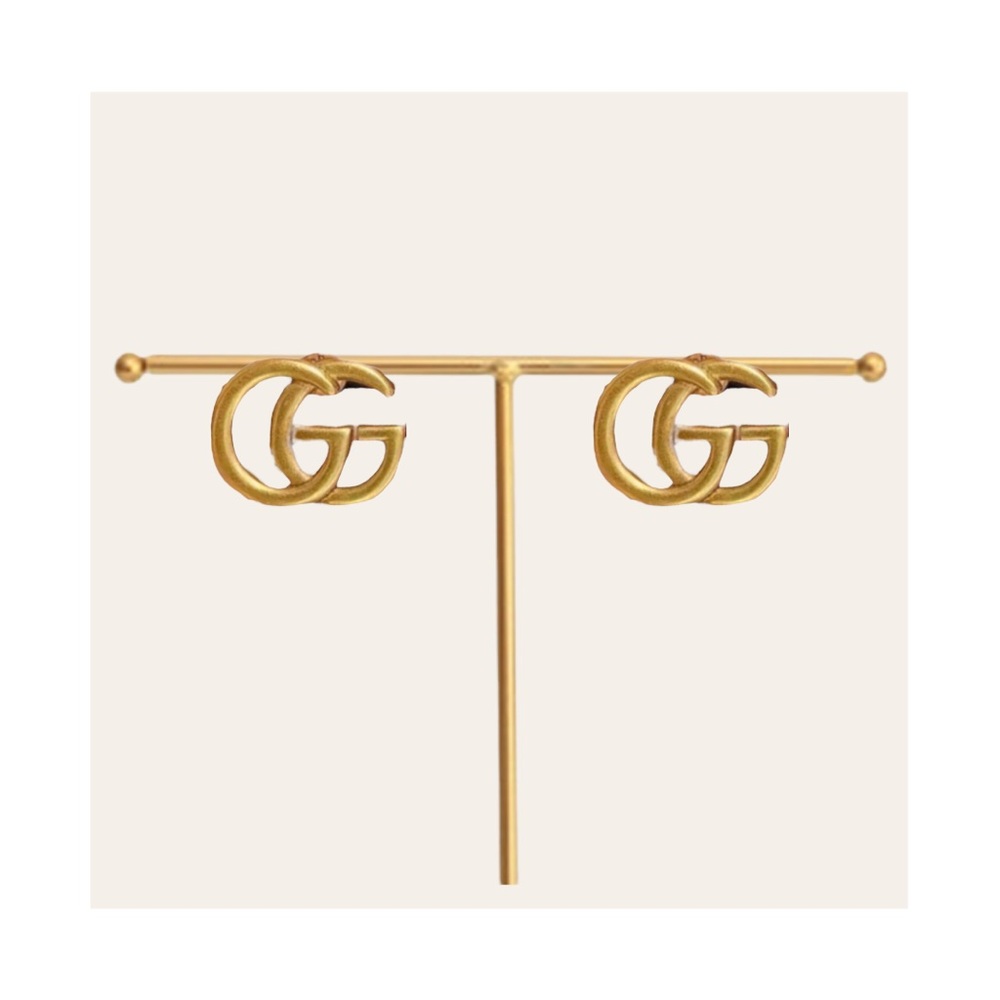 Gold Initials Earrings